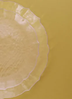 ASSIETTE A DESSERT EN VERRE ÉCLATANTETRANSPARENT