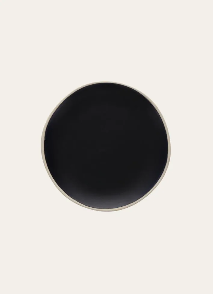 ASSIETTE À DESSERT EN GRÈS Noir