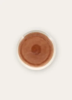 ASSIETTE À DESSERT EN GRÈS RÉACTIF MARRON