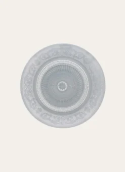 ASSIETTE À DESSERT EN VERRE À MOTIFS GRAVÉS TRANSPARENT