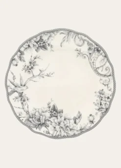 ASSIETTE PLATE EN GRÈS ADELAÏDE GRIS