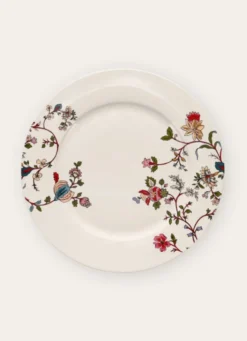 ASSIETTE PLATE EN PORCELAINE JISPAHAN BLANC