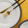 ASSIETTE PLATE EN PORCELAINE SONGE NOIR