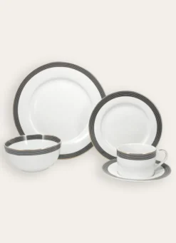 ASSIETTE PLATE EN PORCELAINE SONGE NOIR