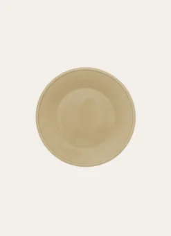 ASSIETTE PLATE UNIE EN FAÏENCE BEIGE