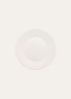 ASSIETTE PLATE UNIE EN FAÏENCE BLANC