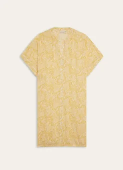 BLOUSE EN VISCOSE IMPRIMÉE JAUNE
