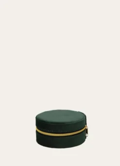 BOITE Â BIJOUX RONDE VERT SAPIN