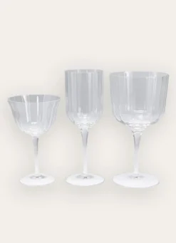 BOITE DE 4 VERRES A PIED CRISTALLIN TRANSPARENT