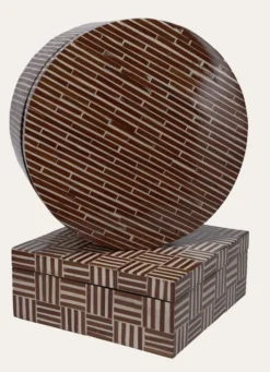 BOÎTE BAMBOU CARRÉE NOISETTE