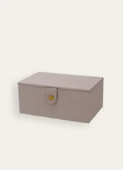 BOÎTE DE RANGEMENT EN VELOURS - PETITE ROSE POUDRE
