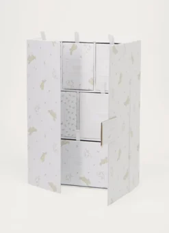 BOÎTE DE RANGEMENT MOTIF LAPINS ECRU