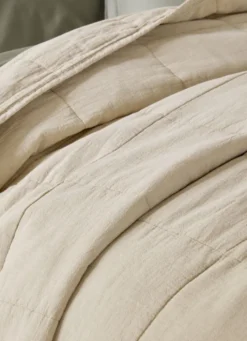 BOUT DE LIT MATELASSÉ UNI BEIGE