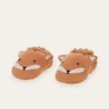 CHAUSSONS POUR BÉBÉ EN COTON AVEC TÊTE DE RENARD ORANGE