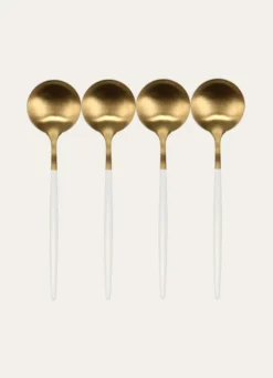 COFFRET DE 4 CUILLÈRES À CAFÉ SOVI DORE