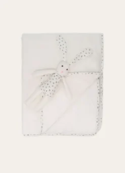 COFFRET PELUCHE ET PLAID LAPIN ÉCRU