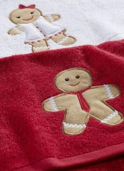COFFRET SERVIETTES INVITÉ GINGER ROUGE/BLANC