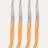 COFFRET SET DE 4 COUVERTS BOIS D'OLIVIER MARRON BOIS