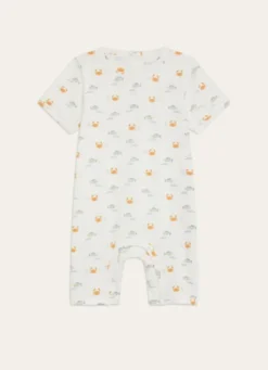 COMBISHORT EN COTON IMPRIMÉ CRABES ET POISSONS MULTICOLORE