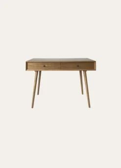 CONSOLE EN BOIS BLOND 2 TIROIRS CLAIR