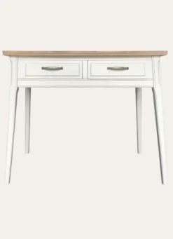 CONSOLE 2 TIROIRS BLANC