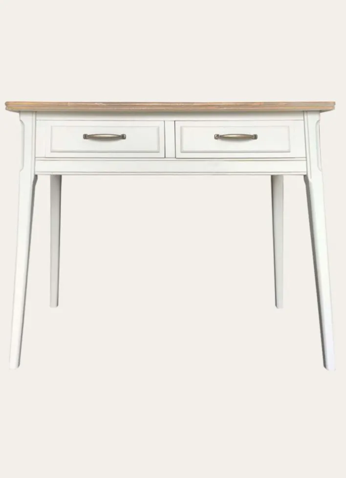 CONSOLE 2 TIROIRS BLANC