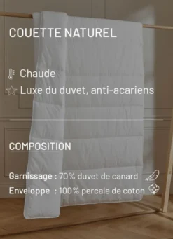 COUETTE NATURELLE CHAUDE BLANC