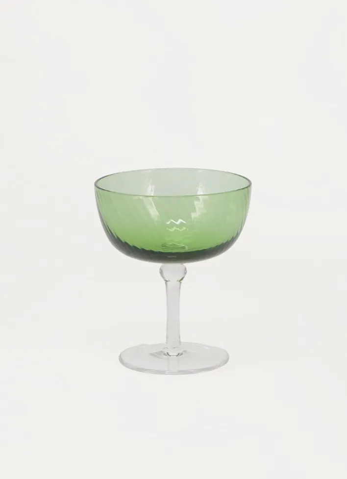 COUPE À CHAMPAGNE STRIÉ vert