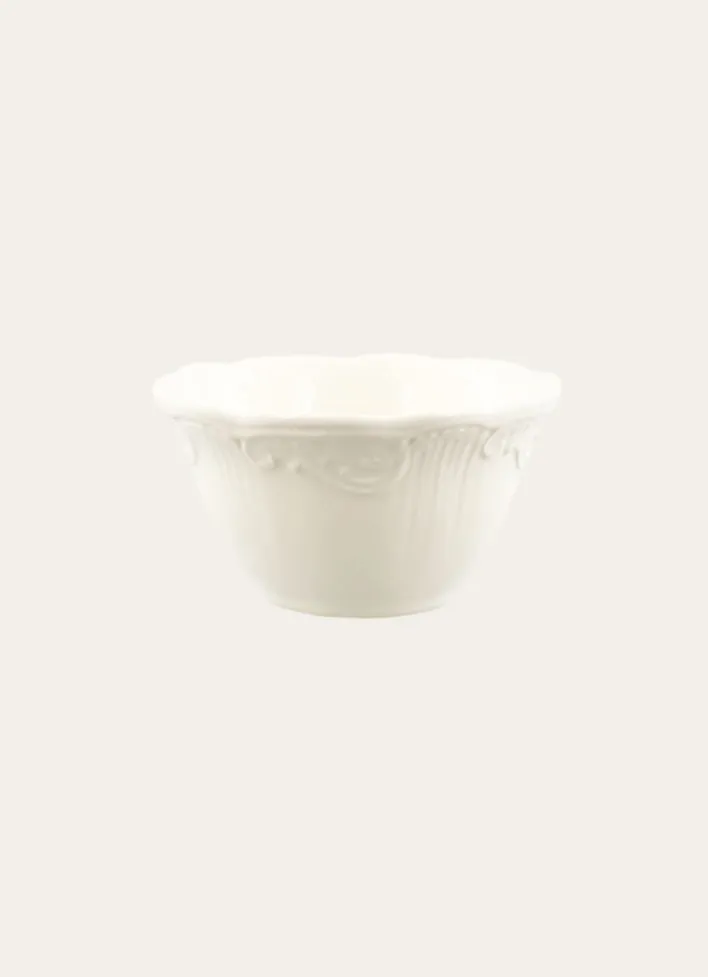 COUPELLE EN GRÈS ORNEMENTÉ CREME