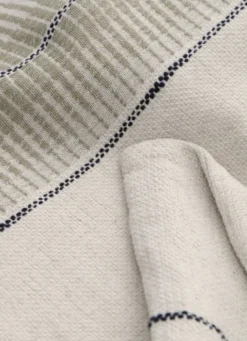 COUSSIN AVEC RAYURE TISSÉE KAKI