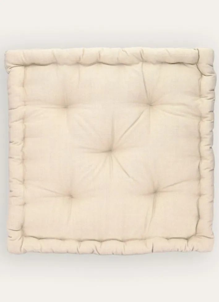 COUSSIN DE SOL EN COTON GRAND FORMAT FICELLE