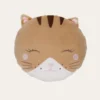 COUSSIN EN FORME DE TÊTE DE CHAT BEIGE