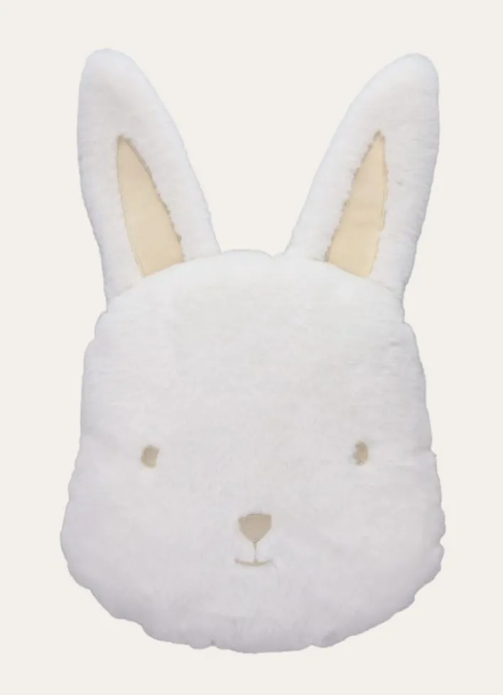 COUSSIN FORME TÊTE DE LAPIN ÉCRU