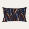 COUSSIN IMPRIMÉ FEUILLE CORALIE MARINE