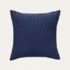 COUSSIN JACQUARD BICOLORE MOTIFS TRIANGLES Bleu MARINE