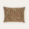COUSSIN JACQUARD CHENILLE MOTIF LÉOPARD MULTICOLORE