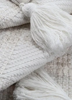 COUSSIN JACQUARD UNI BLANC