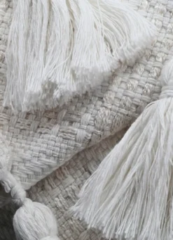 COUSSIN JACQUARD UNI BLANC