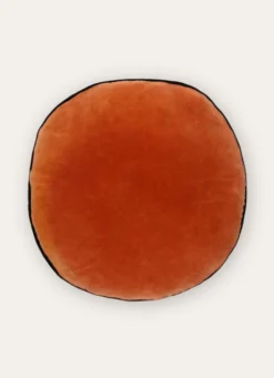 COUSSIN ROND EN VELOURS Rouge SABLE