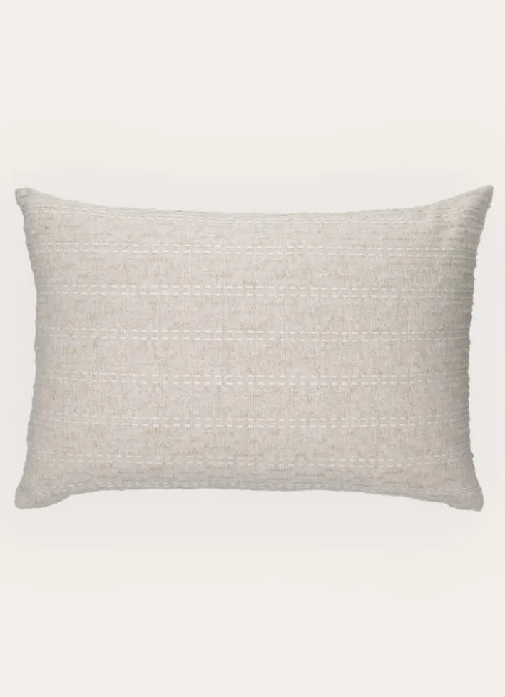COUSSIN UNI AVEC PASSAGE FILS FANTAISIE ECRU