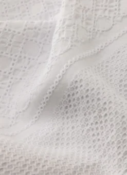 COUVRE-LIT EN JACQUARD DE COTON BLANC