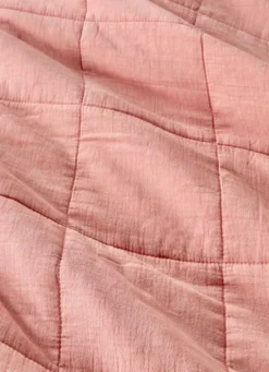 COUVRE-LIT MATELASSÉ UNI ROSE