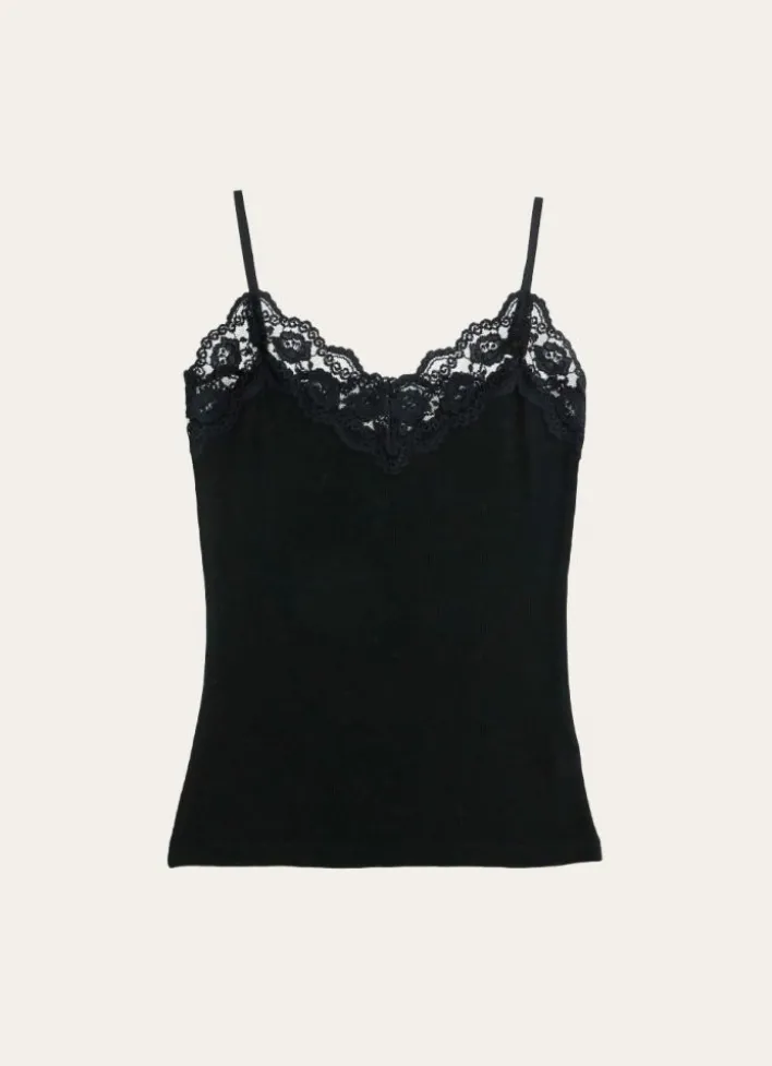 DÉBARDEUR DENTELLE NOIR