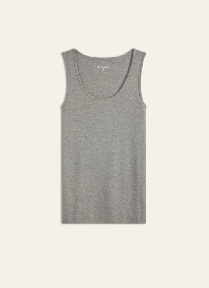 DÉBARDEUR GRIS CHINÉ
