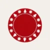 4 DESSOUS VERRES EN FEUTRINE ROUGE