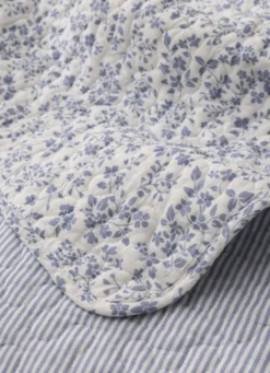 DESSUS DE LIT MATELASSÉ DOMITILLE BLEU