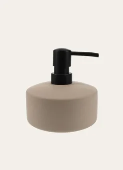 DISTRIBUTEUR DE SAVON EN GRÈS TAUPE