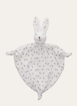 DOUDOU LAPIN IMPRIMÉ PETITES CAROTTES ÉCRU