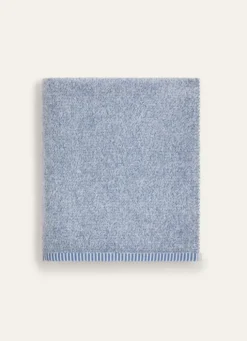 DRAP DE BAIN CHINÉ BLEU CHINE