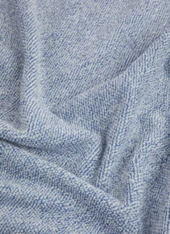 DRAP DE BAIN CHINÉ BLEU CHINE